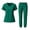 Dark Green, variant on Stralyhd Scrubs for Women Set Medical Women Scrubs V-Neck Top and Jogger Pants with Pockets Black XL