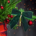 thumbnail image 5 of Sulaicai Green Small Velvet Christmas Bows for Christmas Tree, 3.5'' Bows for Christmas Tree Ornaments, Wreath Accents, Gift Wrapping, Stair Railings, DIY Crafts & Xmas Home Decor,1pc, 5 of 5