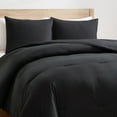 thumbnail image 6 of Virtu Comforter Sets, All Season Lightweight Solid Queen Comforter Set, 3-Pc Bedding Sets, Black, 6 of 8