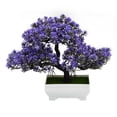 thumbnail image 1 of Luckyn A Simulation Lotus Pine Flower Bonsai Set Small Potted Green Plants, 1 of 6