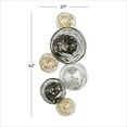 thumbnail image 3 of DecMode Gold Metal Plate Wall Decor with Textured Pattern, 3 of 9