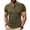 Army Green1, variant on Men's Solid Color Casual Short Sleeve Henley Shirt with Half-Button Placket – 60% Polyester 35% Cotton 5% Spandex Comfort Fit Top for All Seasons S-3XL