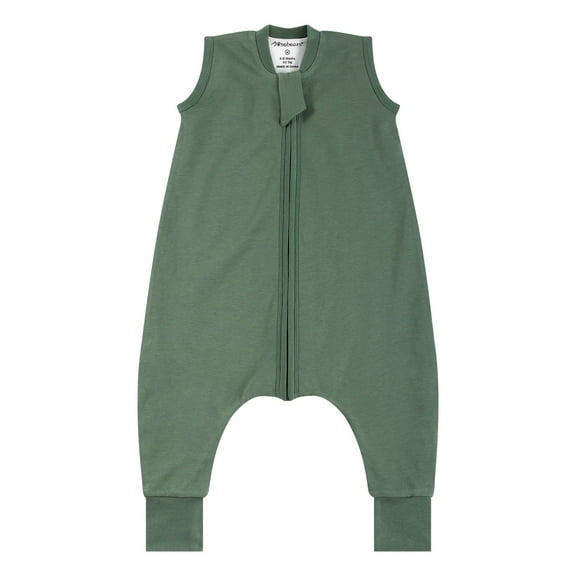 Mosebears 1.0 Tog Baby Sleeping Bag - Cotton Sleeveless Sleep Sack for Baby(Dark Green,S(6-12 Months))