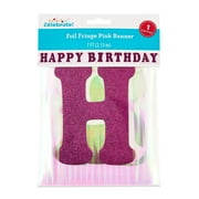 Pink Happy Birthday Foil Fringe Party Banner, 7, by Way To Celebrate
