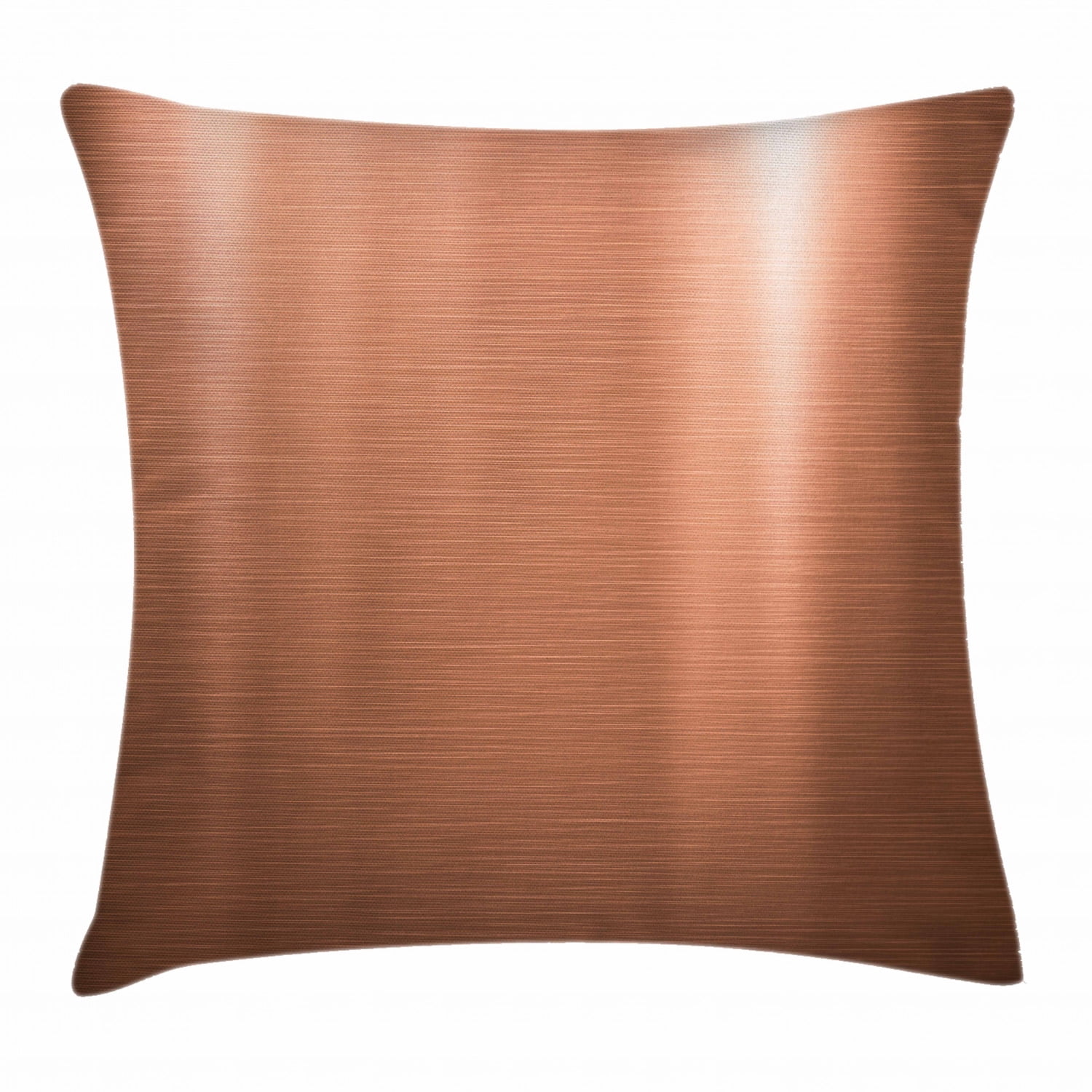 Copper Decor Throw Pillow Cushion Cover, Brushed Copper Plate Facade