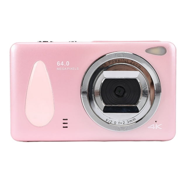 Cámara Digital de 4K 64MP, Cámaras de Disparo de Disparo y Láminas de Disparo de Autofocus de Zoom de 18x Con Pantalla de 2.8 Pulgadas, Grabación de Bucle, Luz de Relleno LED