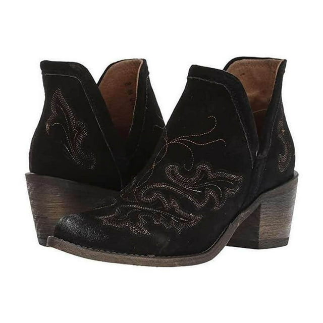 Tacones altos bordados de invierno para mujer con punta alta y tacón bajo Wmkox8yii hfjk792