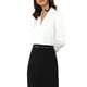 thumbnail image 4 of Inspire Chic Conjunto Camisa Leotardo de Botones para Mujer de Satén de Manga Larga con Solapa Notch Traje de Trabajo Body L Blanco, 4 of 6