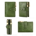 thumbnail image 5 of TAZAG Women's Wallet PU Solid Color Double Zipper Tri-Fold Short Wallet Retro Multi-Function Coin Wallet, 5 of 8