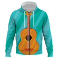 thumbnail image 1 of Sudadera con capucha y cremallera para hombre y mujer, con estampado 3D de guitarra, estilo informal, estilo hip hop, unisex, 1 of 6