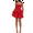 Red, variant on Eternatastic Women's Lace Mini Corset Dress Sleeveless Square Neck Bustier A-line Dresses
