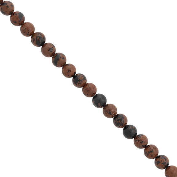 6 Packs of Mahogany Obsidian Beads Pack of 18
