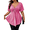 Pink, variant on Women Dressy Tops Plus Size Tops Summer Short Sleeve Casual Light Weight Oversize Tunic Blouses White 2X