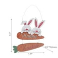 thumbnail image 2 of Wooden Double Bunny With Carrots Hanger, 2 of 3