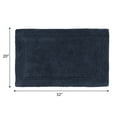 thumbnail image 3 of Jean Pierre New York Lydia Border 100% Cotton Bath Mat - Non-Slip Bath Rug - Midnight Navy - 20"x30", 3 of 7