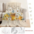 thumbnail image 5 of White Daisy Blanket Soft Cozy Warm Twin Blanket for Bed, Plush Fuzzy Flannel Fleece Blankets for Sofa, Spring Floral Bees Elegant Pastoral Botanical Throw Blankets for Couch, Gifts for Men, 60"x80", 5 of 9