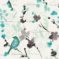 thumbnail image 4 of Gango Home Decor Watercolor-Style Floral and Bird Wall Art; Two Blue 12x12in Art Prints in Black Frames, 4 of 6
