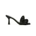 thumbnail image 2 of Sam Edelman Kady Black Silk Ruffle Square Toe Slip On Kitten Heel Dress Mules (BLACK, 11), 2 of 5