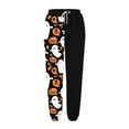 thumbnail image 4 of Halloween Sweatpants Women Cute Funny Pumpkin Ghost Graphic Print Joggers Drawstring Casual Tapered Pants with Pockets Z001-Black M, 4 of 4