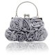 thumbnail image 2 of MTBLYS Bolso de mano de noche con estampado de rosas|bolso de novia|bolso de dama de honor|bolso de fiesta formal|Bolso de mano compacto con forma de flor de rosa para mujer, 2 of 8