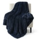 thumbnail image 1 of Manta de cama, mullida, de forro polar azul marino, 150 x 200 cm, 1 of 7