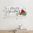 thumbnail image 4 of LifeSong Milestones Merry Christmas Cardinal Sign Checkered Wood Farmhouse Wall Decor, 4 of 6