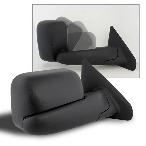 AKKON - For 02-08 Dodge Ram Pickup Truck Extendable Towing Manual Mirrors Passenger Right Side Replacement