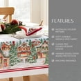 thumbnail image 3 of Home Fashions Storybook Christmas Village Bordered Holiday Wrinkle Resistant Tablecloth, 60" x 102", Rectangle, Multi, 3 of 5