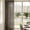 L, variant on Brown Gingham Checkered Curtain, Light Filtering Farmhouse Style Window Curtain, Neutral Plaid Drape for Living Room