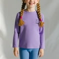 thumbnail image 5 of THDHVS Toddler Long Sleeve Shirt Girl,Boys Shirts,Kid's Shirt Long sleeve T-shirt Solid Pajamas Round Neck Solid Top Suitable for Boys and Girls Aged Purple 7-8 Years, 5 of 8