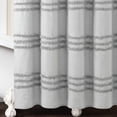 thumbnail image 5 of Boho Kendra Tufted Yarn Dyed Eco-Friendly Recycled Cotton Shower Curtain Light Gray Single 72X72, 5 of 10