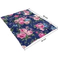 thumbnail image 4 of Pioneer Flower Floral Print Pattern Blanket,Comfortable Soft Lamb Wool Throw Blanket,All Season,Warm Lightweight Blankets for Sofa Bed Couch Living Room Chair,60"x80", 4 of 4
