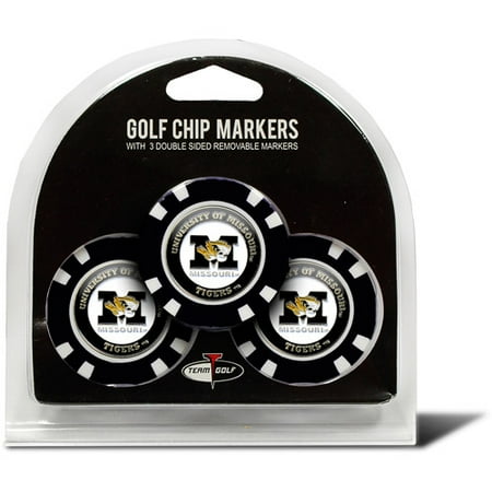 Team Golf NCAA Missouri 3 Pack Golf Chip Ball Markers