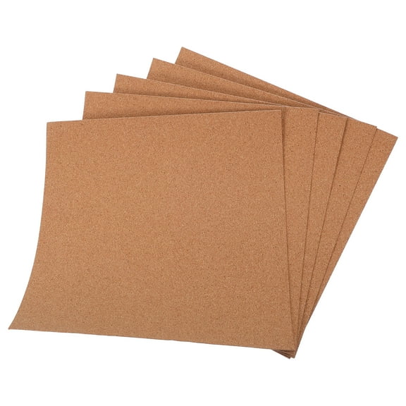 GOOHOCHY  5 PCS Cork Boards for Walls Cute Bulletin Tiles Office Brown