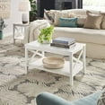 thumbnail image 7 of ClosetMaid X Frame Living Room Accent Coffee Table with Shelf, White, 7 of 7