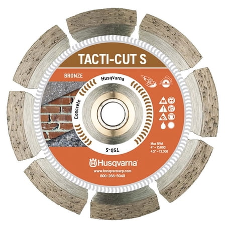 UPC: 0805544684989 | Husqvarna Tacti-Cut Dri Disc 4 in. Dia. x 7/8 in. Segmented Rim Diamond Saw Blade 1 pk