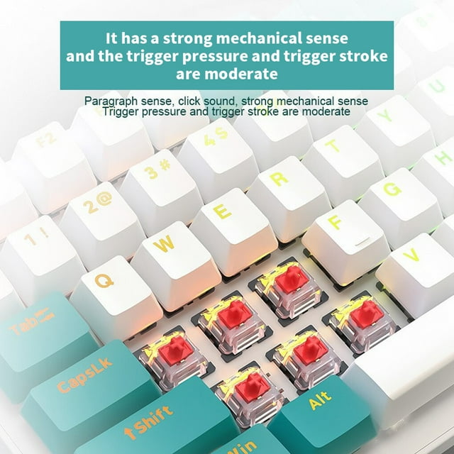 VONKY Wired Mechanical Keyboard 100 Keys Backlight Office Business Work Laptop Key Board Replacement Upgrade Maintenance Blue Switch