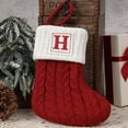 thumbnail image 2 of Zmeidao Christmas Stockings with Initials, Letter Knit Red White Christmas Stocking for Christmas Fireplace or Party Decoration, 2 of 4