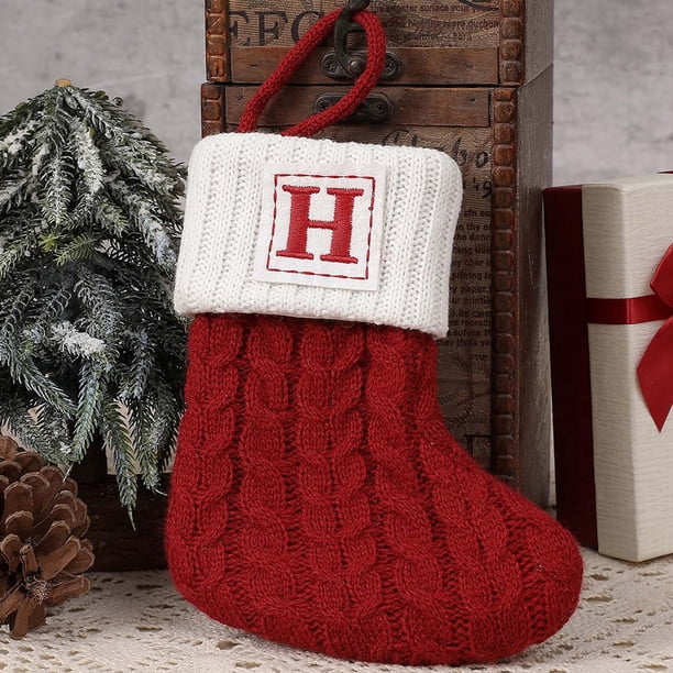 Initial Alphabet Christmas Stockings 7inch Letter Personalised Xmas Stocking Letter Personalised Xmas Stocking 26 Soft Stockings Decorations For Family Party