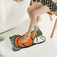 thumbnail image 3 of Halloween Thanksgiving Pumpkin Doormat Wool Rug Fall Non Bathroom Bedroom Mat Machine Washable 16x24 Inch Seasonal Home, 3 of 3