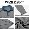 thumbnail image 6 of TOMVIGX Henley Shirts for Men Casual Button Down Long Sleeve Polo Shirt Fashion Outdoor Breathable Golf Shirts Lightweight Hiking Travel Moisture Wicking Crew Neck Tee Light Gray M, 6 of 7