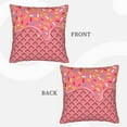 thumbnail image 3 of Bingfone Chocolate with Flowing Cream Linen Throw Pillow Covers Cushion Case Pocket Button Vintage Farmhouse Pillowcase for Sofa Couch Bed 16"x16", 3 of 9