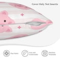 thumbnail image 5 of Bingfone Cartoon Pig Linen Throw Pillow Covers Cushion Case Pocket Button Vintage Farmhouse Pillowcase For Sofa Couch Bed 18"X18", 5 of 9