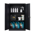 thumbnail image 2 of M optimized 42" Folding Storage Cabinet Metal Filing Storage Cabinet with Lockable Door, Adjustable Shelves for Office School Home Garage, 2 of 9