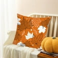 thumbnail image 5 of Xuniizn Fall Pillow Covers 18x18" with Zipper for Hair and Skin Care, 2Pcs Feels Soft and Cool Like a Silk Pillowcase, Thanksgiving Sofa Pillow Cases, Standard Size, Fall Decorations for Home, 5 of 7