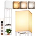 thumbnail image 1 of Lámpara de pie PARTPHONER de 160 cm blanca con bombilla LED de 3 colores, 1 of 7