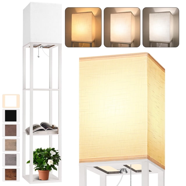 Lámpara de pie PARTPHONER de 160 cm blanca con bombilla LED de 3 colores