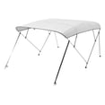 thumbnail image 5 of KFFKFF 4 Bow Marine Bimini Tops, 600D Polyester Shelter with Aluminum Alloy Structure, Water-Resistant & Sun Protective Boat Canopy with Storage Pouch, 2 Support Rods, 4 Bands, 8'Lx(91"-96")Wx54"H, 5 of 9