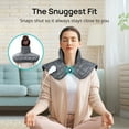 thumbnail image 4 of Heating Pad, Weighted Heating Pad for Neck and Shoulders Pain Relief, Electric Heating Pad for Cramps with 4 Heat Settings, 2 Hours Auto-Off, Machine Washable, Gray, 4 of 8