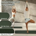 thumbnail image 4 of Fitvids 1/2" Thick High Density Exercise Yoga Mat, Carrying Strap, Jasper Green, 4 of 7
